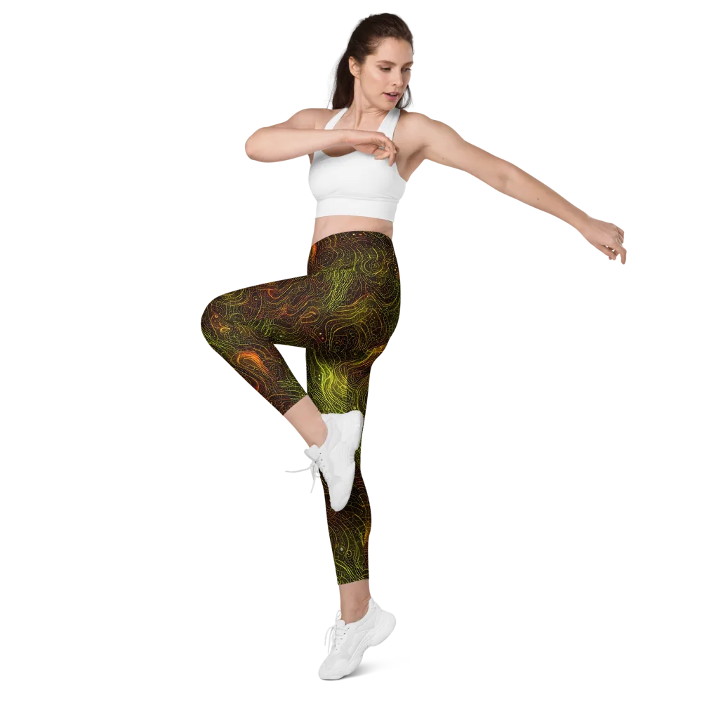 Luminous Terrain on Leggings with Pockets — Left Front