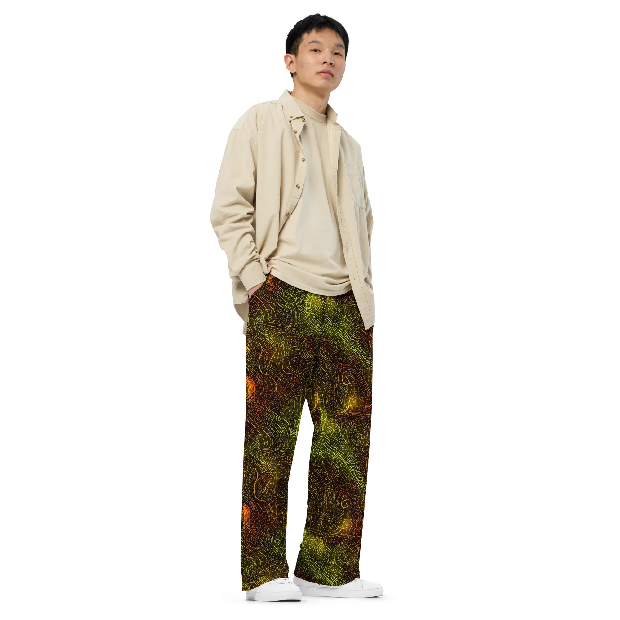 Luminous Terrain on Wide-Leg Pants — Right Front