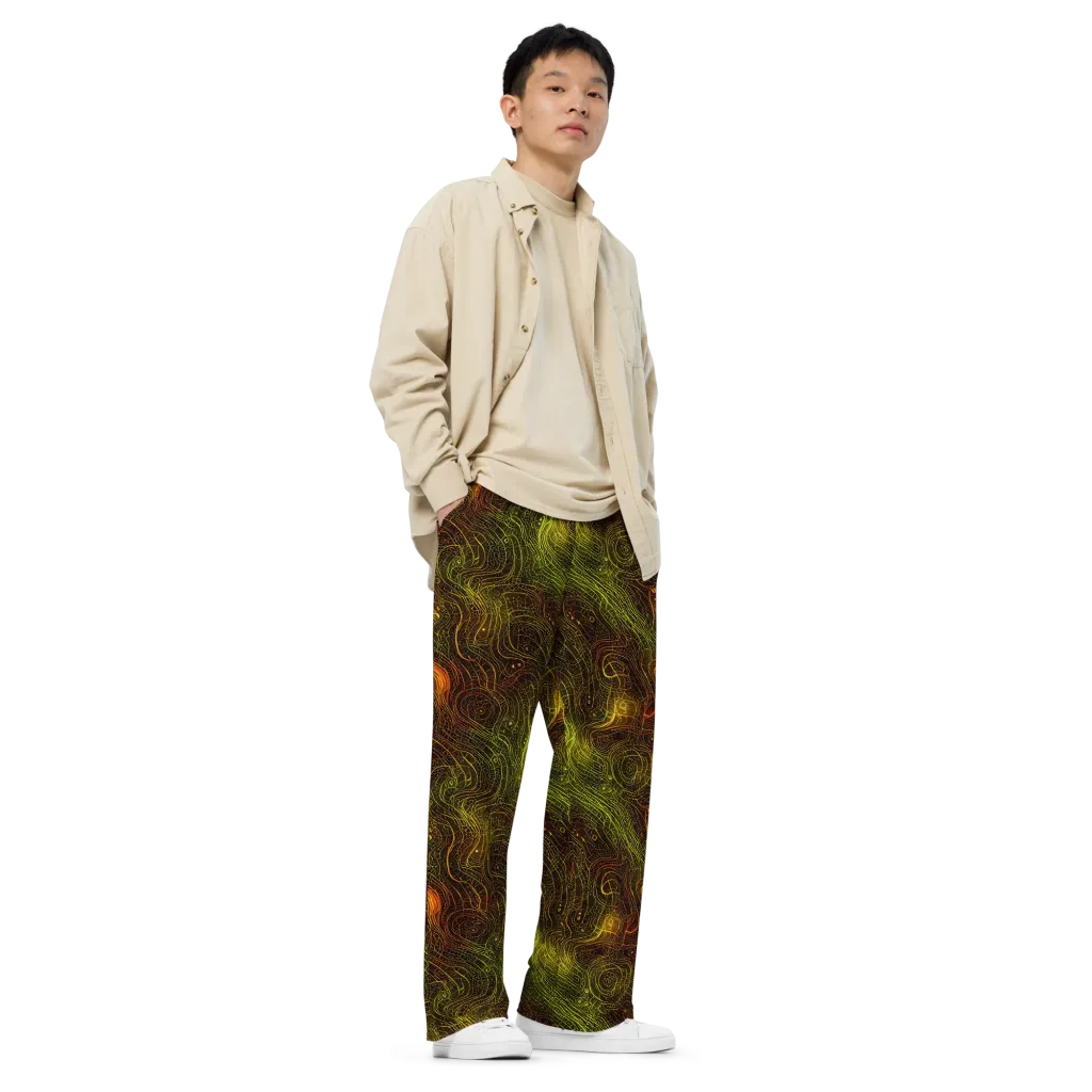 Luminous Terrain on Wide-Leg Pants — Right Front