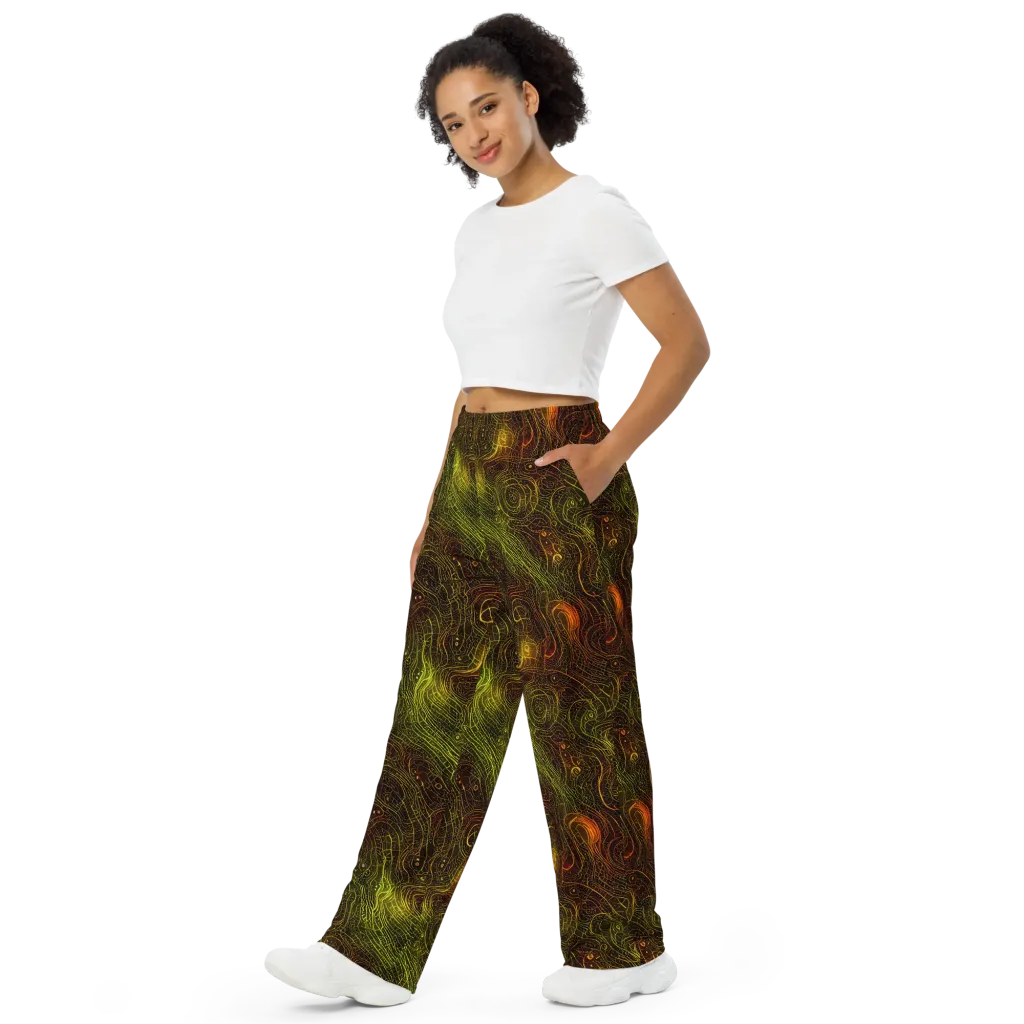 Luminous Terrain on Wide-Leg Pants — Left Front