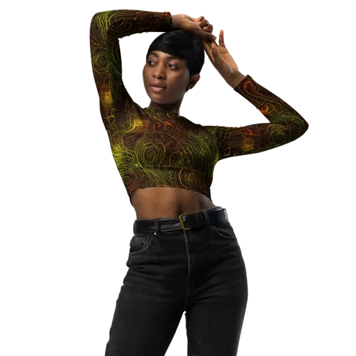Luminous Terrain on a Long Sleeve Crop Top