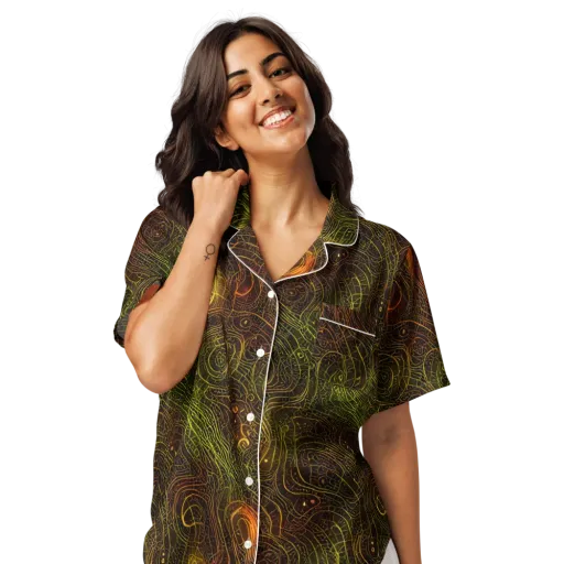 Luminous Terrain on a Women's Short Sleeve Pajama Top