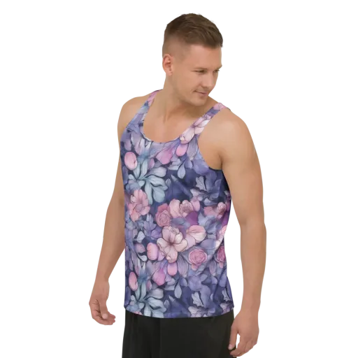 Moonlit Conservatory on a Men's Tank Top