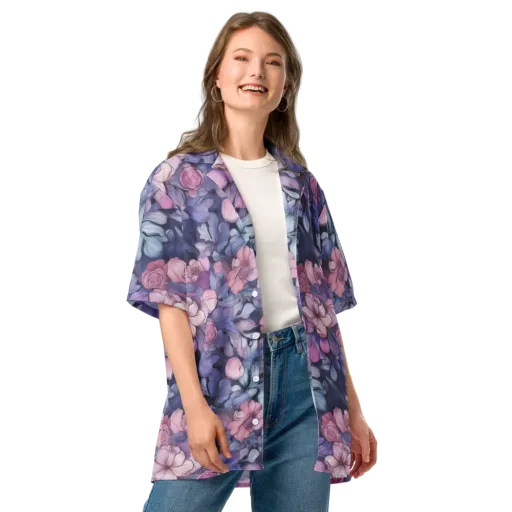 Moonlit Conservatory on a Button Shirt