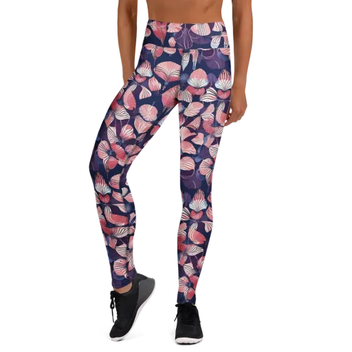 Petal After Dark on a Yoga Leggings