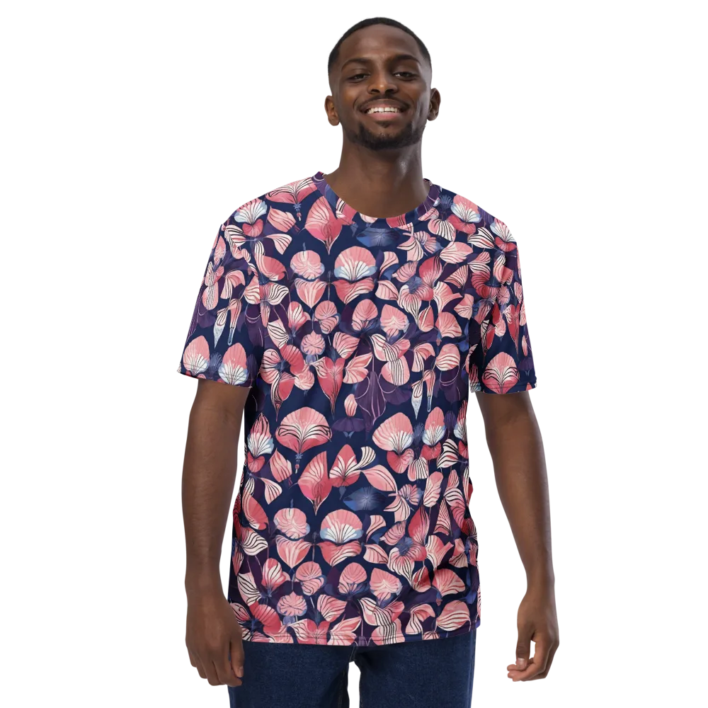 Petal After Dark on Men's Crew Neck T-Shirt — Front