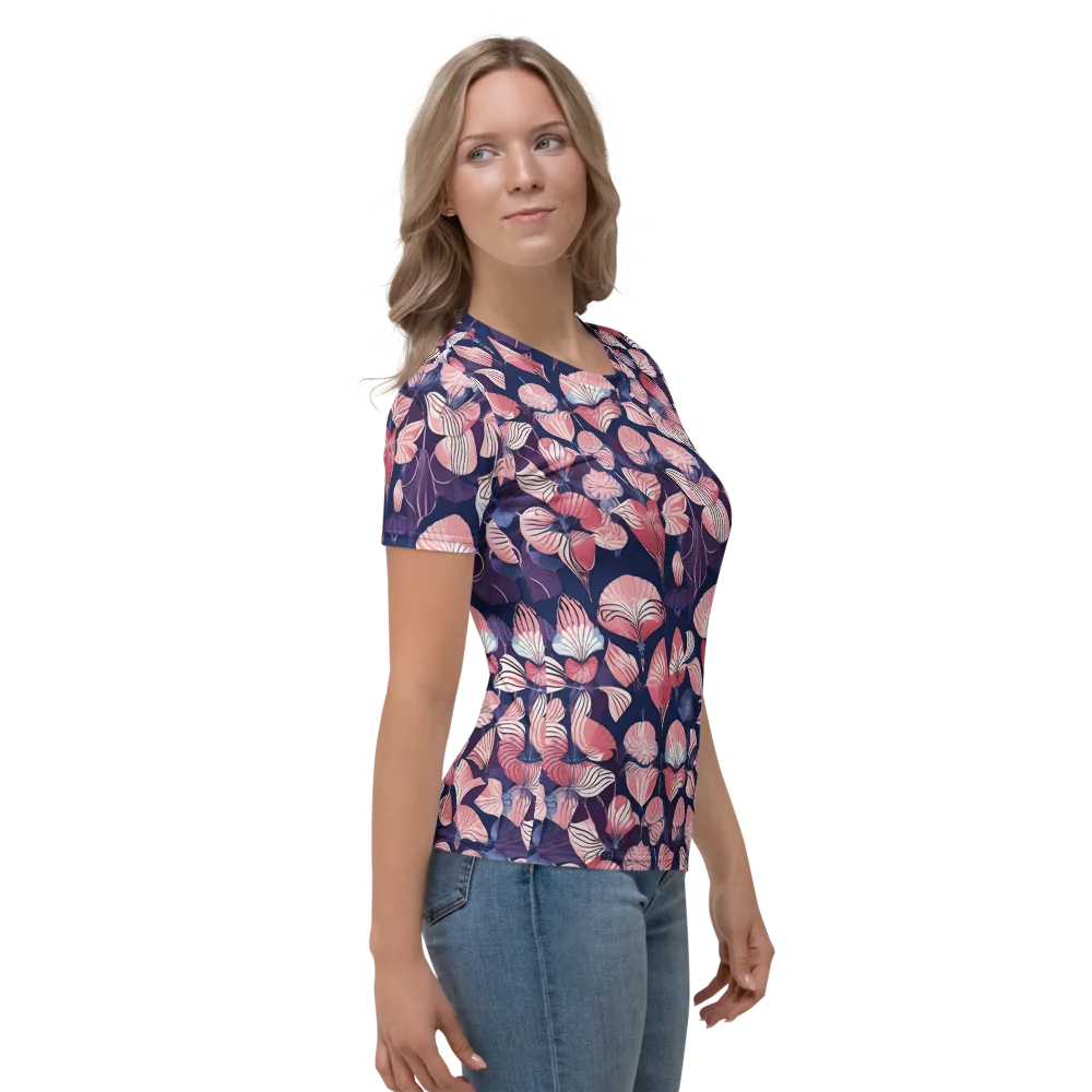 Petal After Dark on Women's Crew Neck T-Shirt — Right