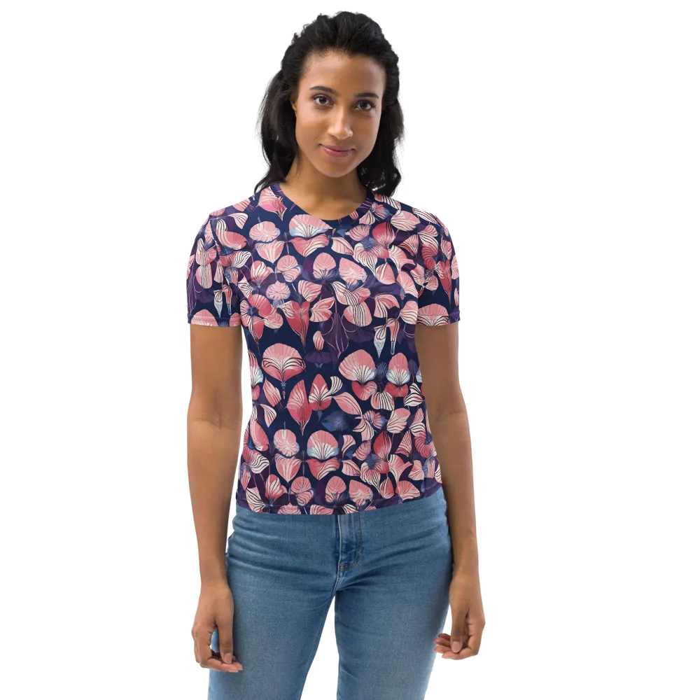 Petal After Dark on Women's Crew Neck T-Shirt — Front