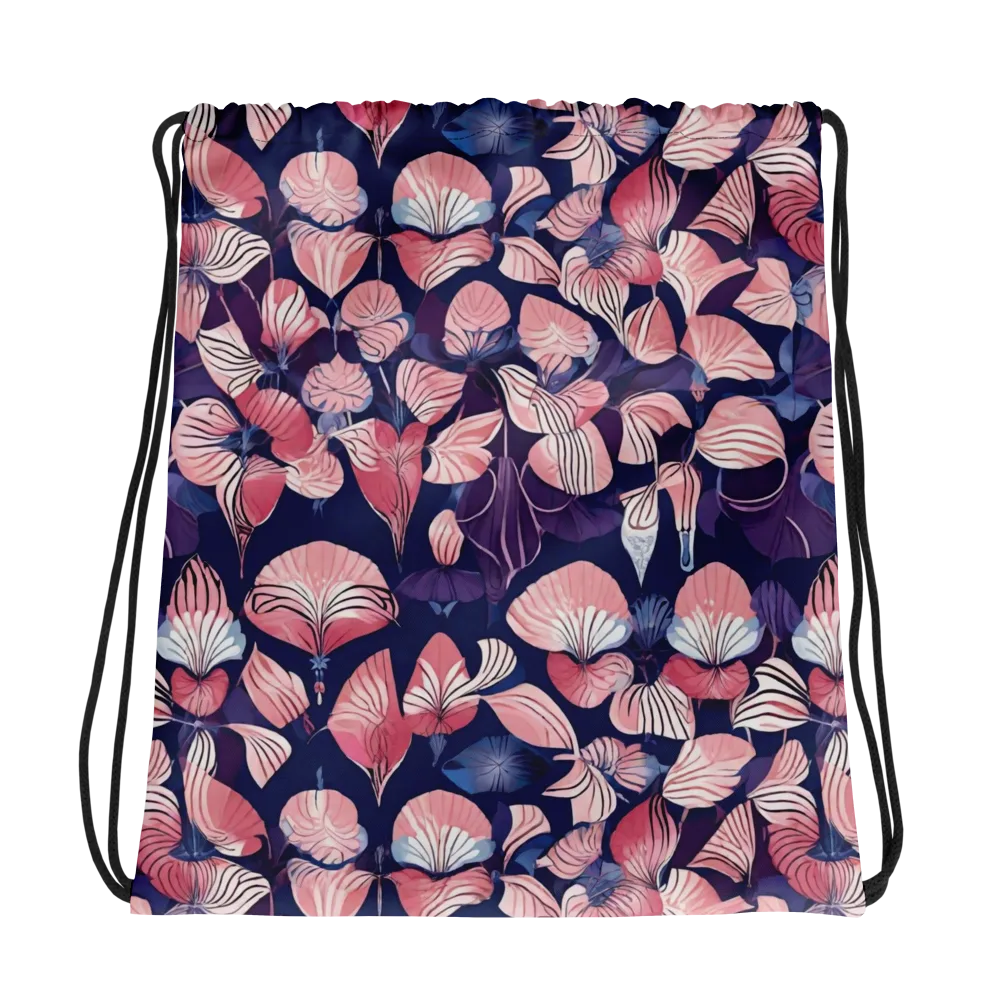 Petal After Dark on Drawstring Bag — Photo