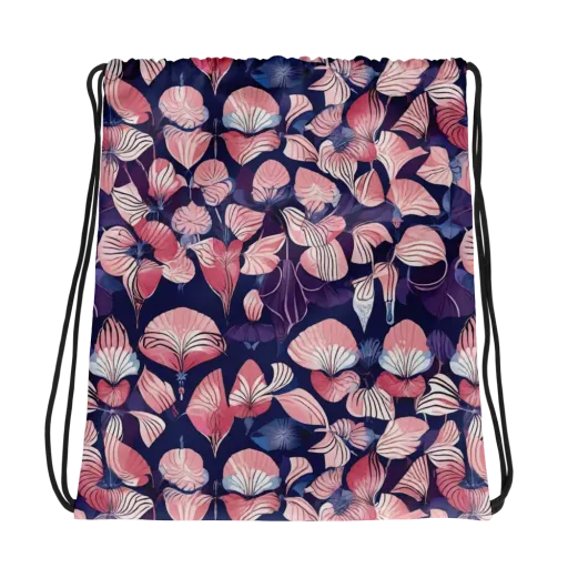Petal After Dark on a Drawstring Bag