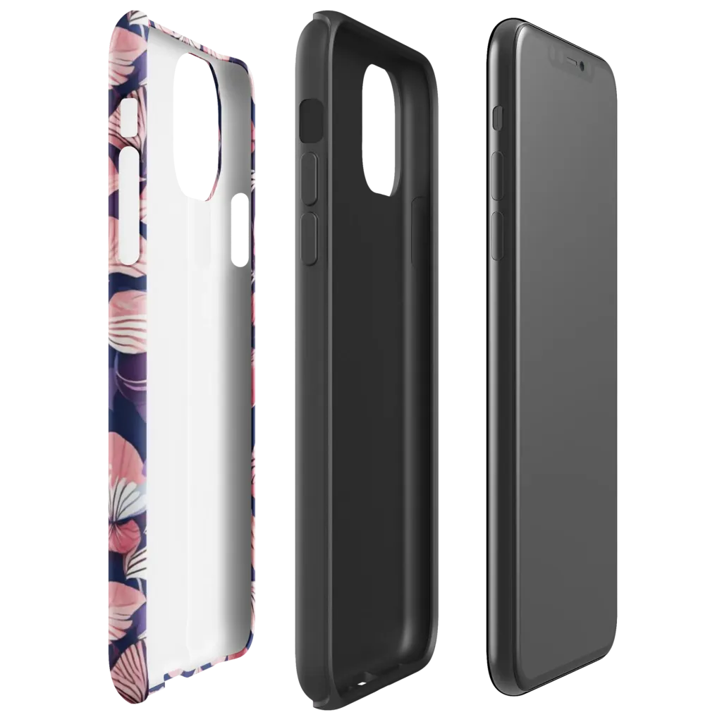 Petal After Dark on Tough Case for iPhone® — Right