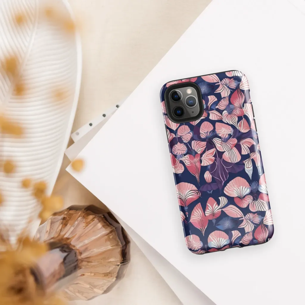 Petal After Dark on Tough Case for iPhone® — Front