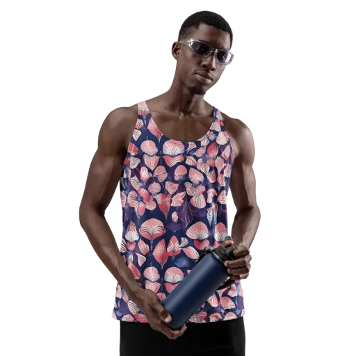 Petal After Dark on a Men's Tank Top