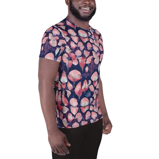 Petal After Dark on Men's Athletic T-Shirt