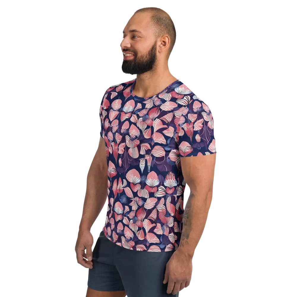 Petal After Dark on Men's Athletic T-Shirt — Left