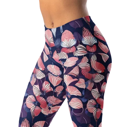 Petal After Dark on a Leggings