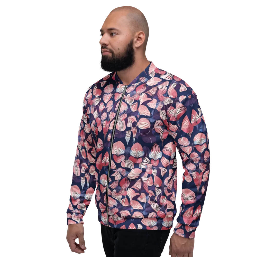 Petal After Dark on Bomber Jacket — Left