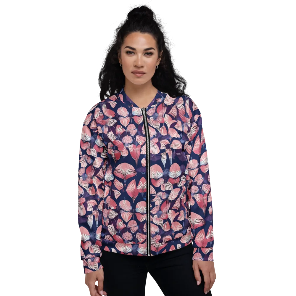 Petal After Dark on Bomber Jacket — Front
