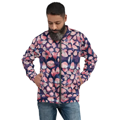 Petal After Dark on a Bomber Jacket