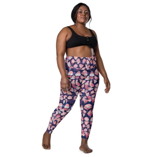 Petal After Dark on a Leggings with Pockets