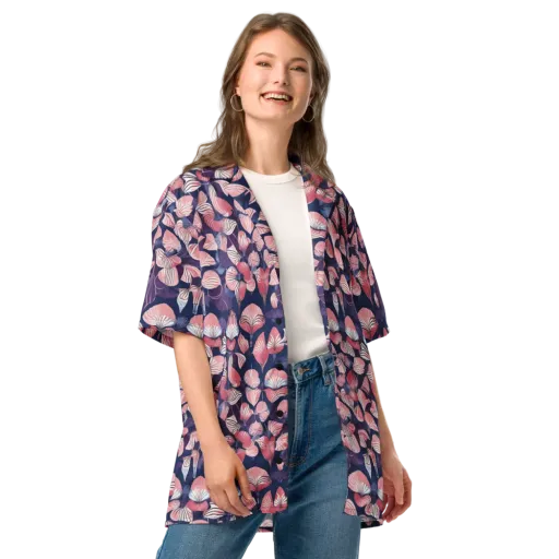 Petal After Dark on a Button Shirt