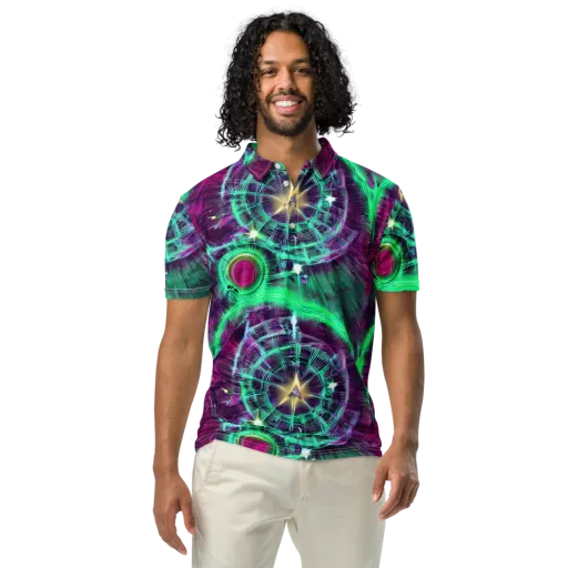 Müller Vortex on a Men's Slim Fit Polo Shirt
