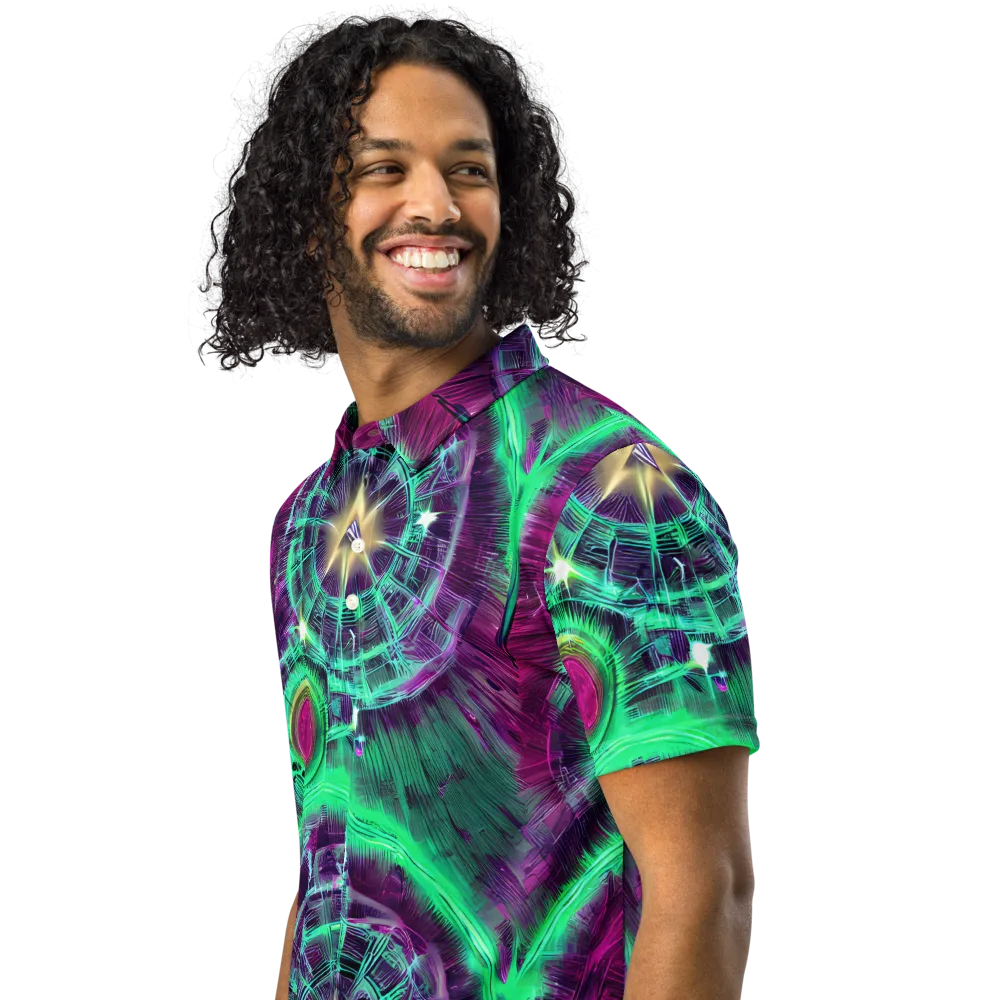 Müller Vortex on Men's Slim Fit Polo Shirt — Left Front