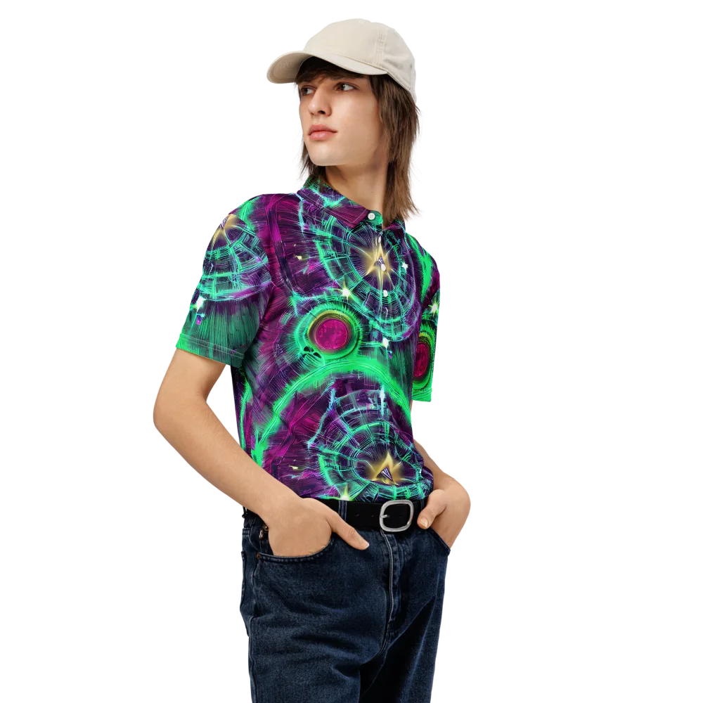 Müller Vortex on Men's Slim Fit Polo Shirt — Right Front