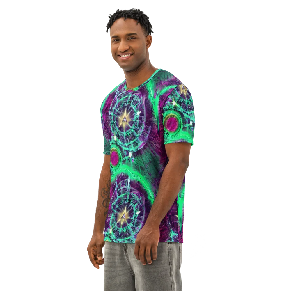 Müller Vortex on Men's Cotton Crew Neck T-Shirt — Left Front