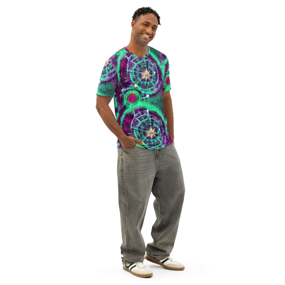 Müller Vortex on Men's Cotton Crew Neck T-Shirt — Right Front