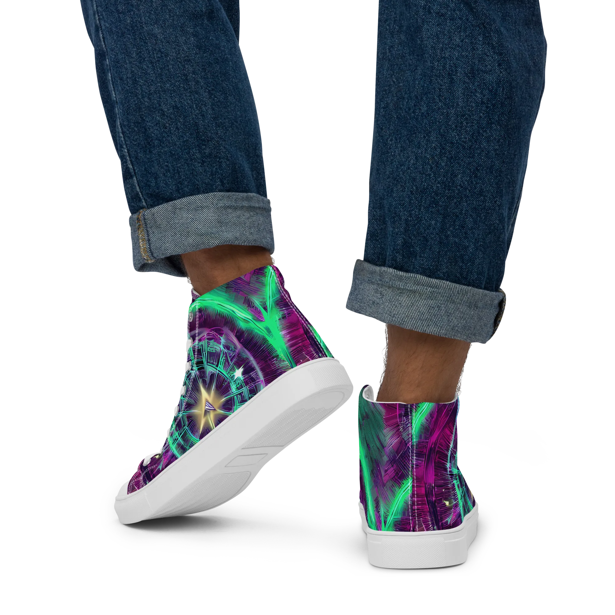 Müller Vortex on Men's High Top Canvas Shoes — Back