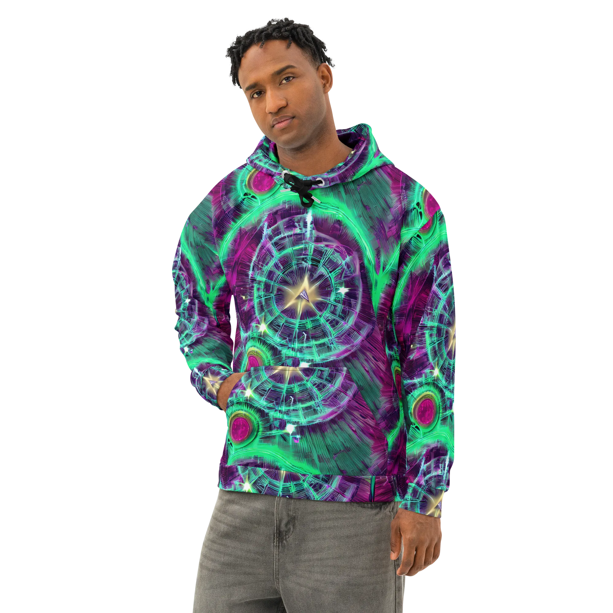 Müller Vortex on Cotton Hoodie — Left Front