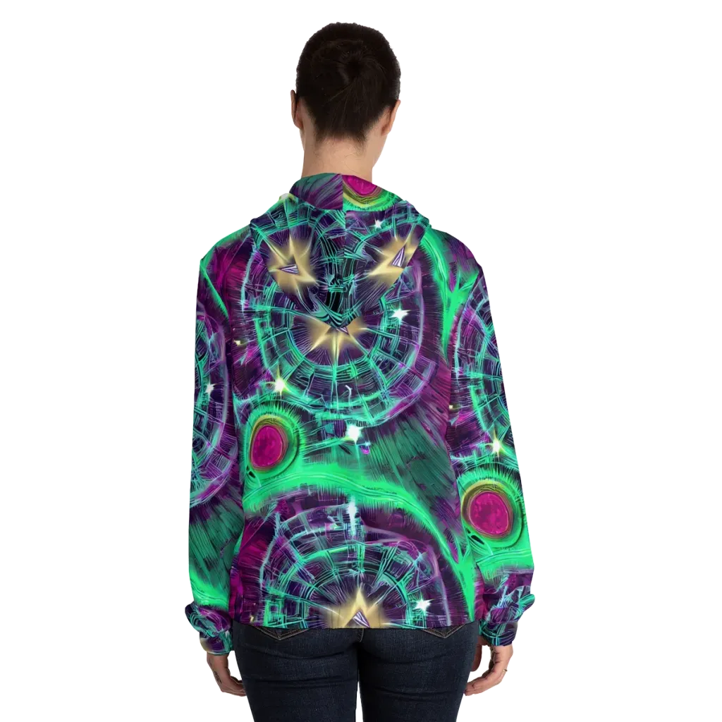 Müller Vortex on Women's Full-Zip Hoodie — Back On Person