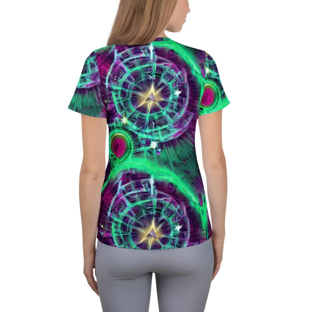 Müller Vortex on Women's Athletic T-Shirt — Back