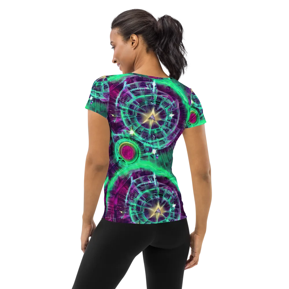 Müller Vortex on Women's Athletic T-Shirt — Back