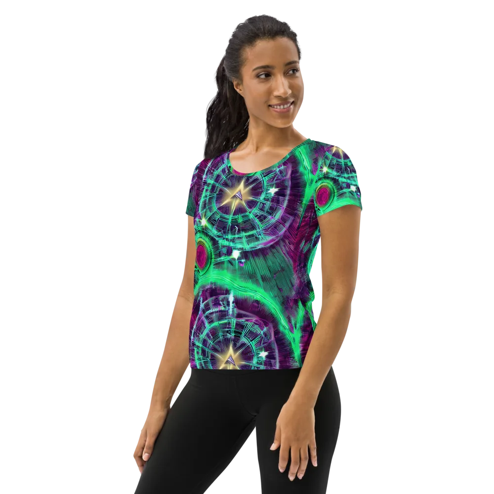 Müller Vortex on Women's Athletic T-Shirt — Left