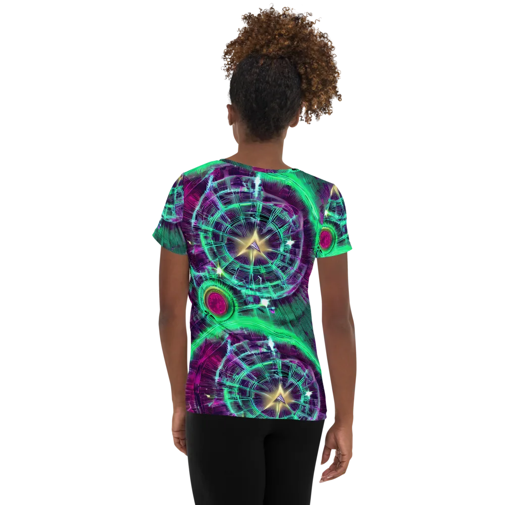 Müller Vortex on Women's Athletic T-Shirt — Back