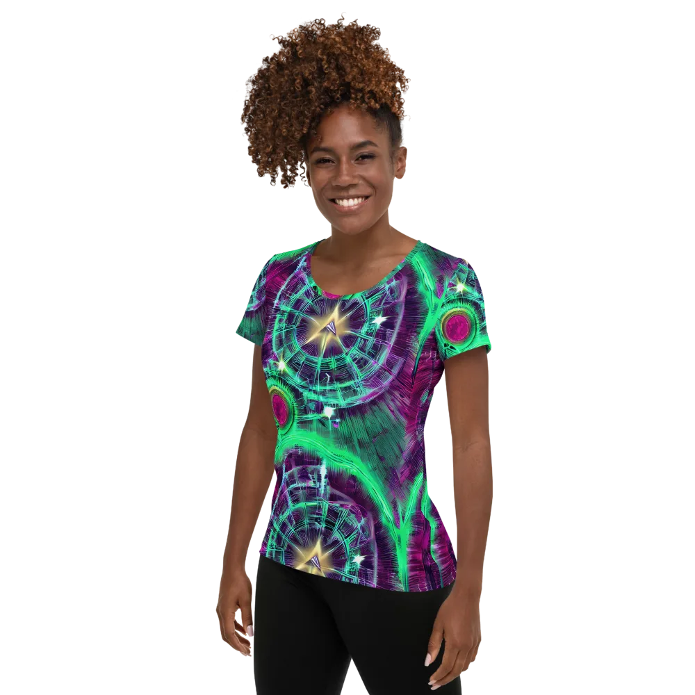 Müller Vortex on Women's Athletic T-Shirt — Left