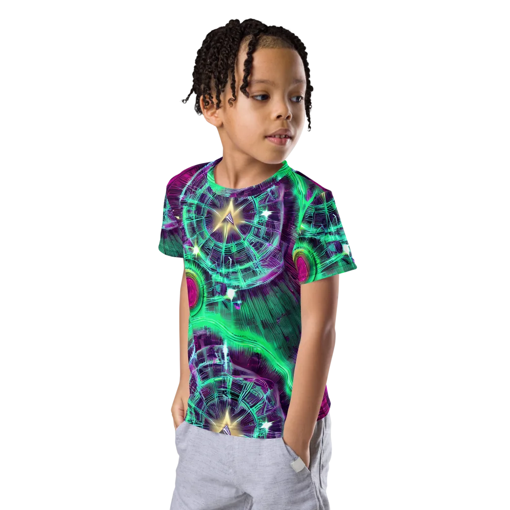 Müller Vortex on Kids Crew Neck T-Shirt — Left Front