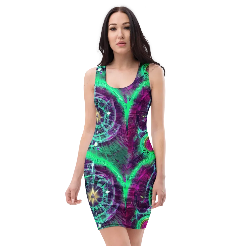Müller Vortex on Bodycon Dress — Front
