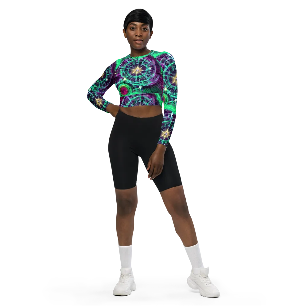 Müller Vortex on Long Sleeve Crop Top — Front