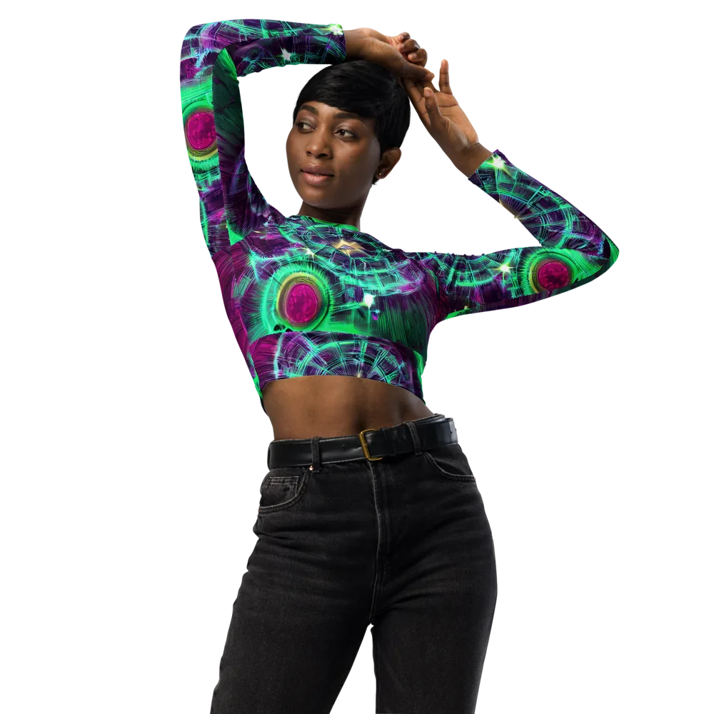 Müller Vortex on Long Sleeve Crop Top — Front