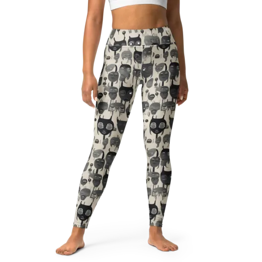 Ink Ghost Parade on a Yoga Leggings