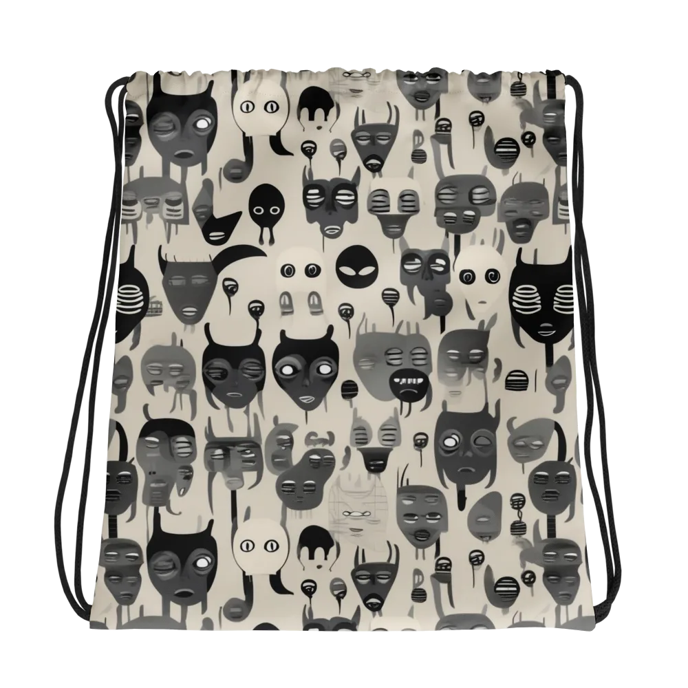 Ink Ghost Parade on Drawstring Bag — Photo