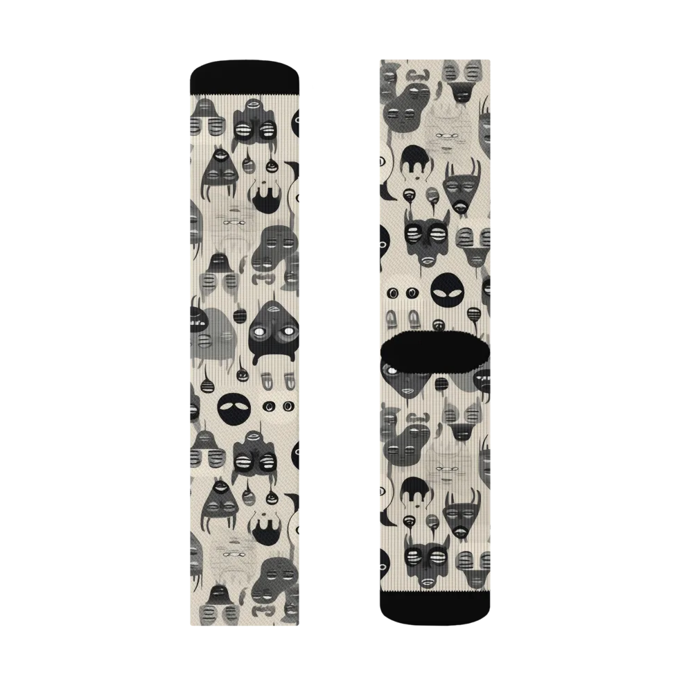 Ink Ghost Parade on Socks — Left Sock