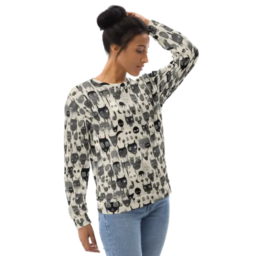 Ink Ghost Parade on a Sweatshirt