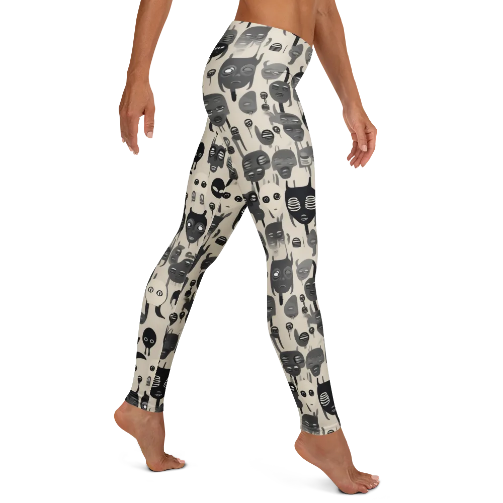 Ink Ghost Parade on Leggings — Right