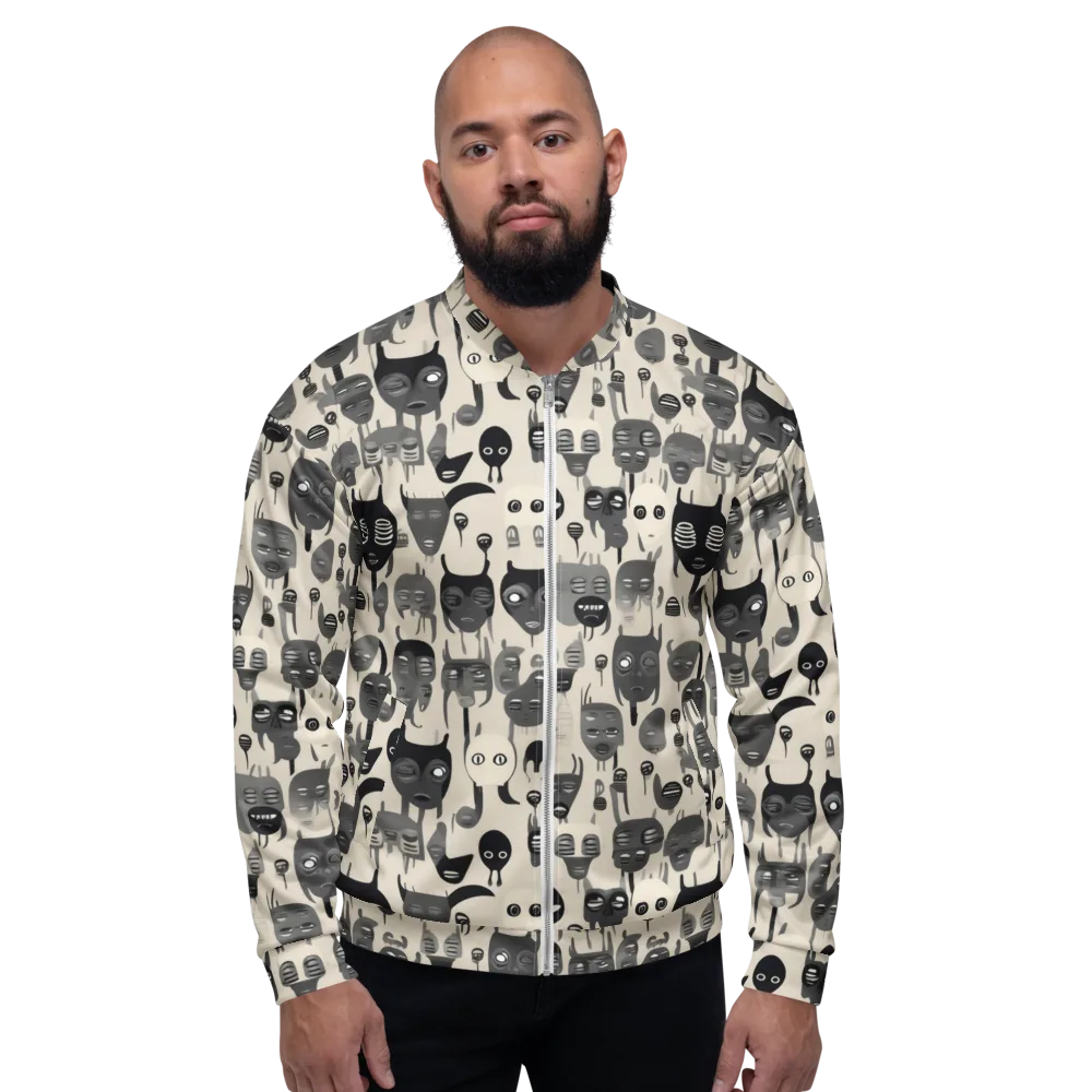 Ink Ghost Parade on Bomber Jacket — Front