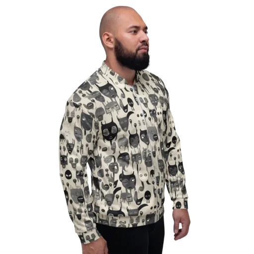 Ink Ghost Parade on a Bomber Jacket
