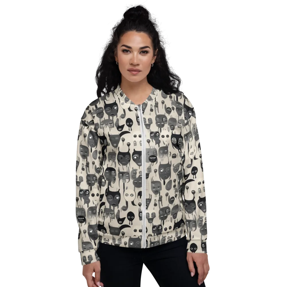 Ink Ghost Parade on Bomber Jacket — Front